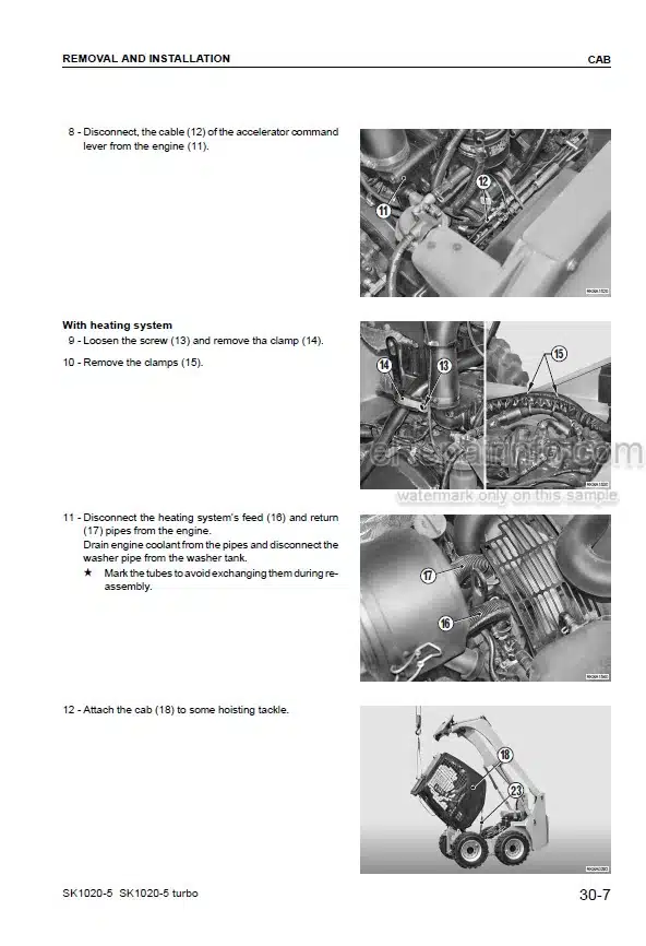 Photo 3 - Komatsu SK1020-5 SK1020-5NA SK1020-5 Turbo SK1020-5N Shop Manual Skid Steer Loader WEBM005300