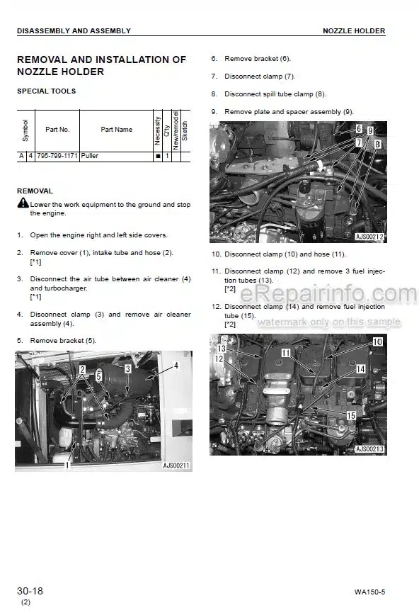 Photo 7 - Komatsu 125-2 Series Shop Manual Diesel Engine SEBM006409