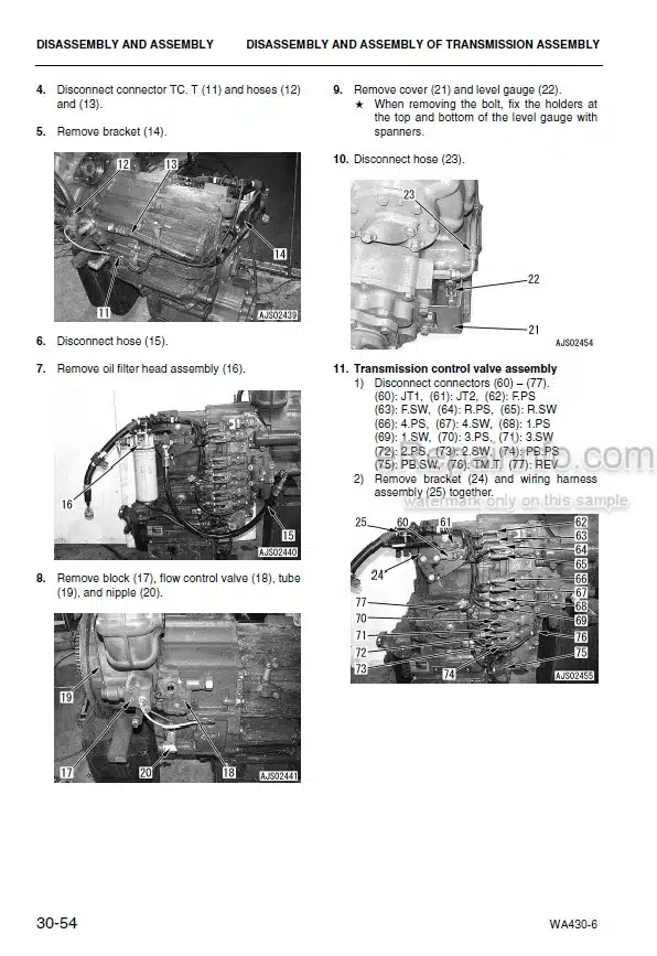 Photo 2 - Komatsu WA430-6 Shop Manual Wheel Loader