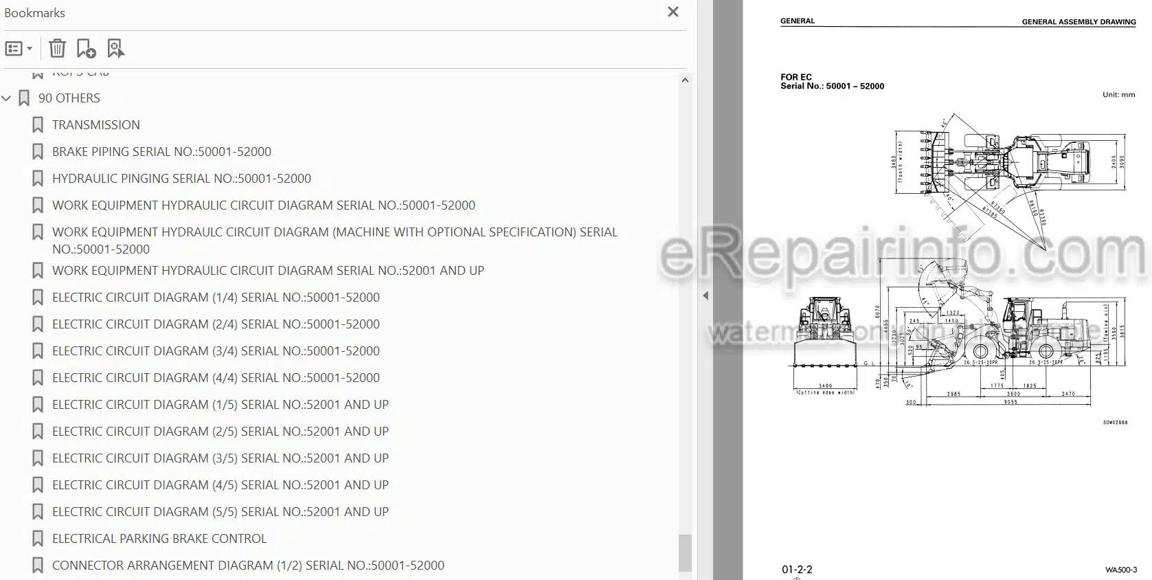 Photo 4 - Komatsu WA500-3 Shop Manual Wheel Loader SEBM009013