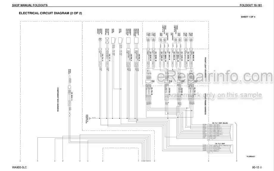 Photo 5 - Komatsu WA900-3 Shop Manual Wheel Loader CEBM003701