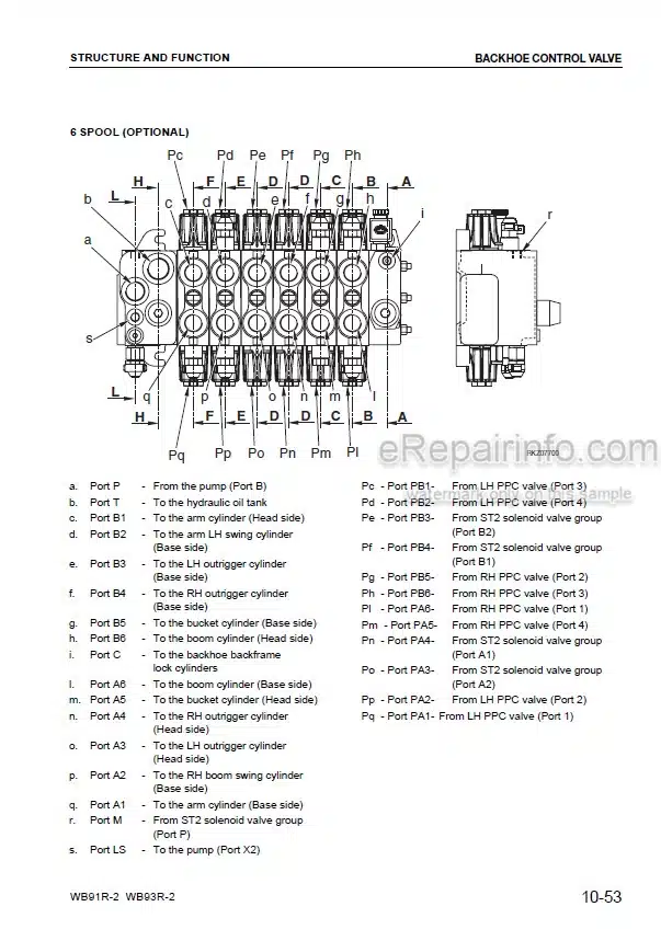 Photo 5 - Komatsu WB91R-2 WB93R-2 Shop Manual Backhoe Loader WEBM000405