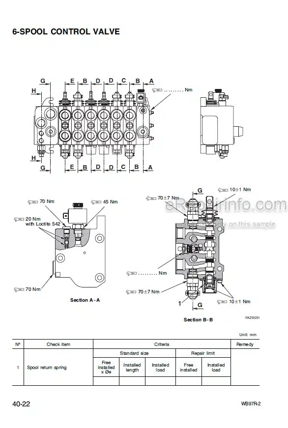 Photo 6 - Komatsu WB97R-2 Shop Manual Backhoe Loader WEBM001000