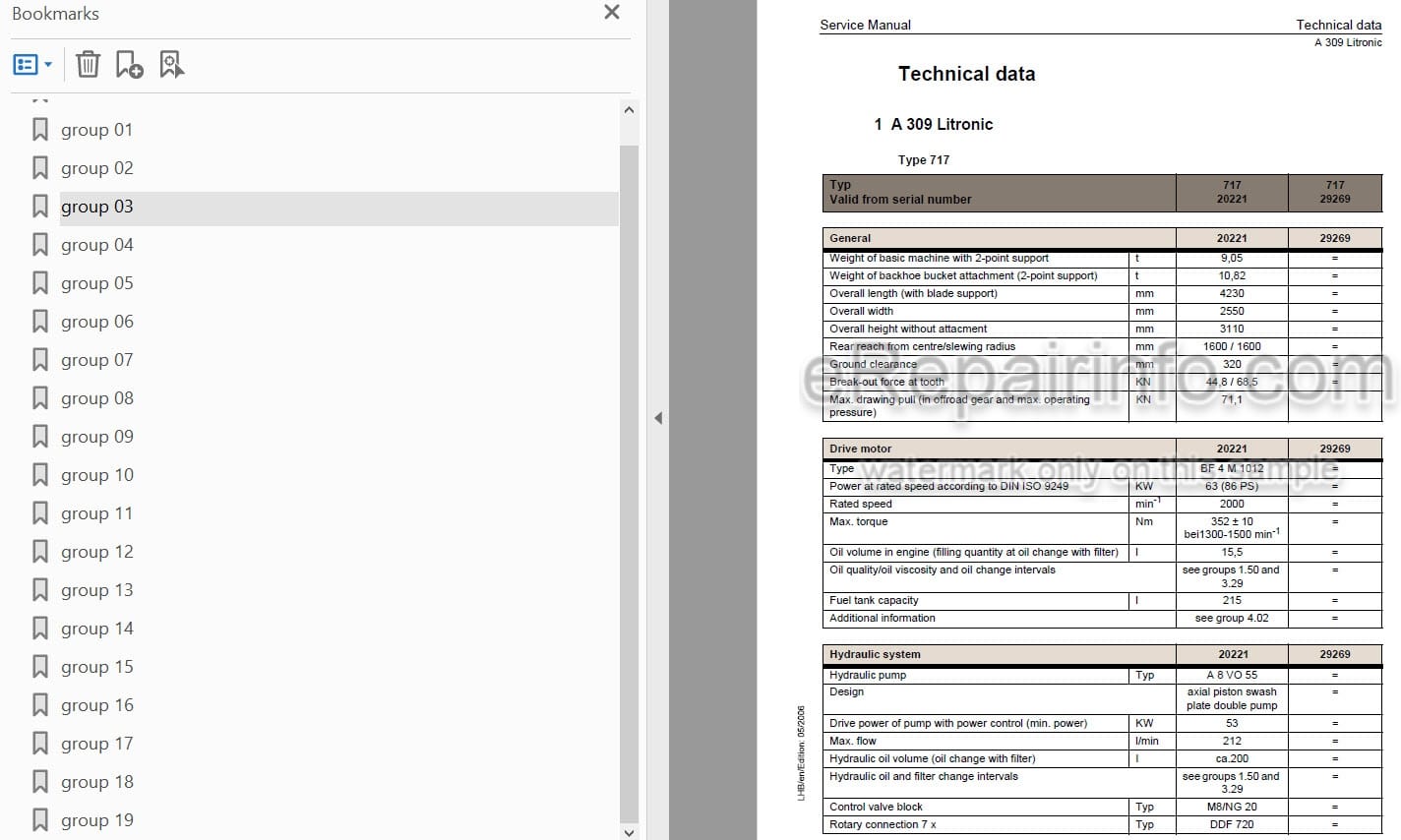 Photo 3 - Liebherr A309 A311 A312 A314 A316 R313 R317 Litronic Service Manual Wheel Excavator