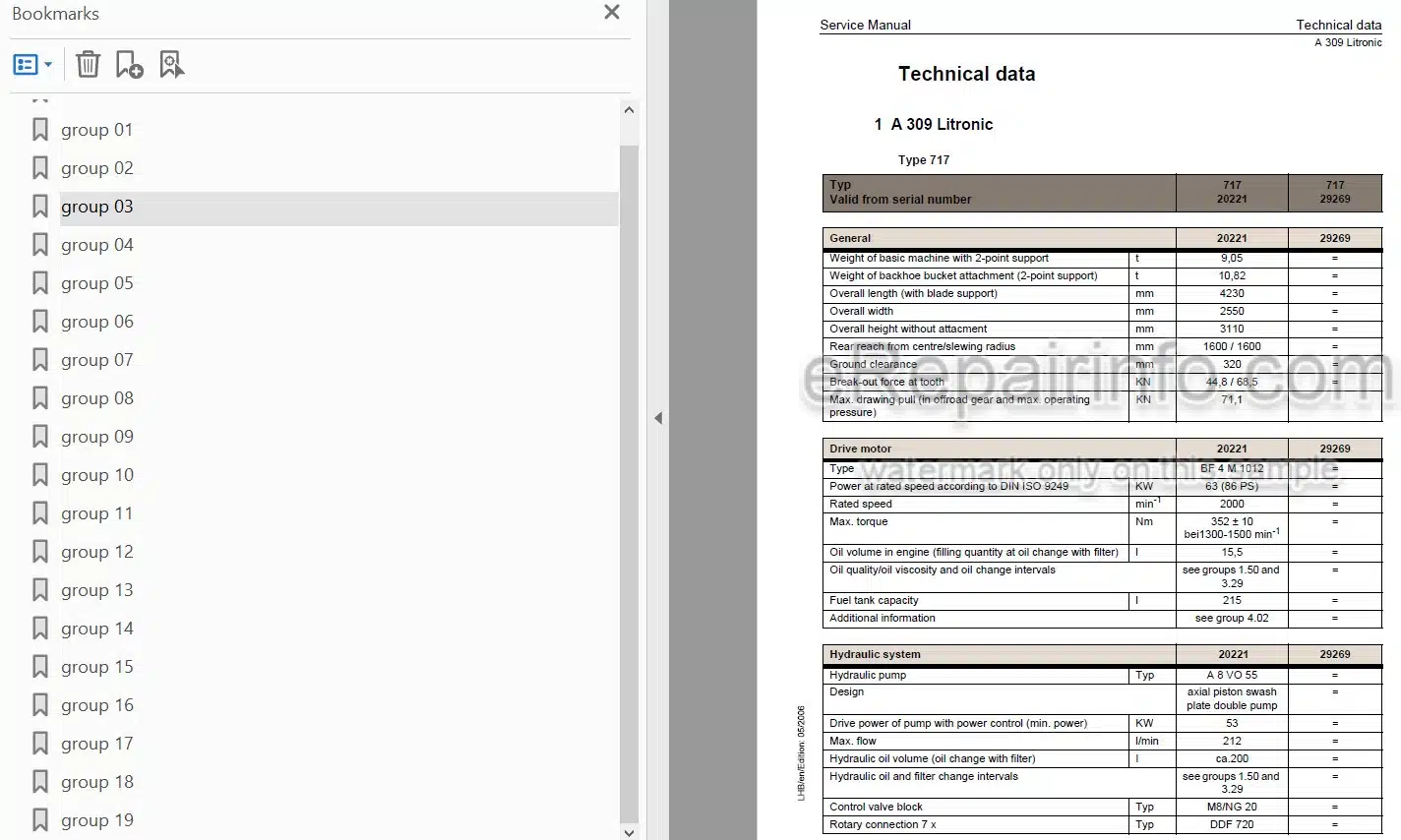 Photo 3 - Liebherr A309 A311 A312 A314 A316 R313 R317 Litronic Service Manual Wheel Excavator