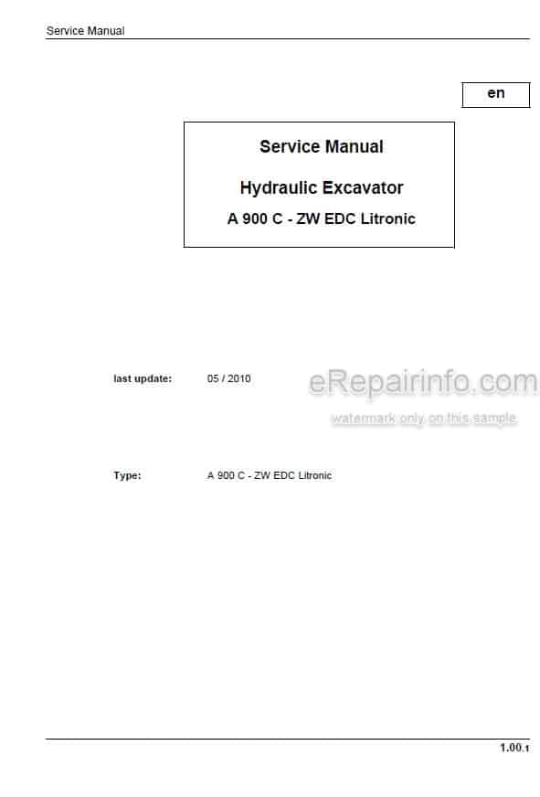 Photo 4 - Liebherr A900C-ZW EDC Litronic Service Manual Excavator