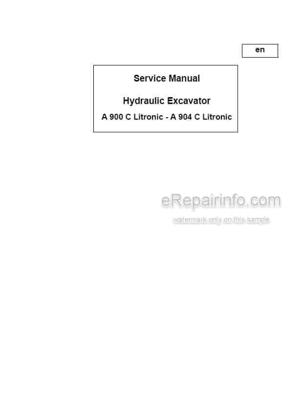 Photo 5 - Liebherr A900C A904C Litronic Service Manual Excavator