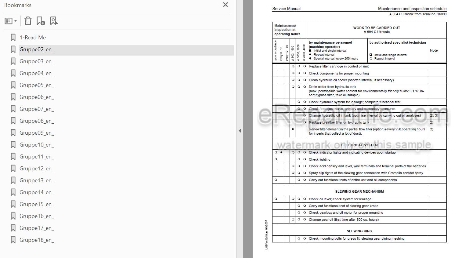 Photo 3 - Liebherr A900C A904C Litronic Service Manual Excavator