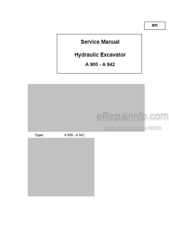 Photo 5 - Liebherr A900 A902 A912 A922 A942 Service Manual Excavator