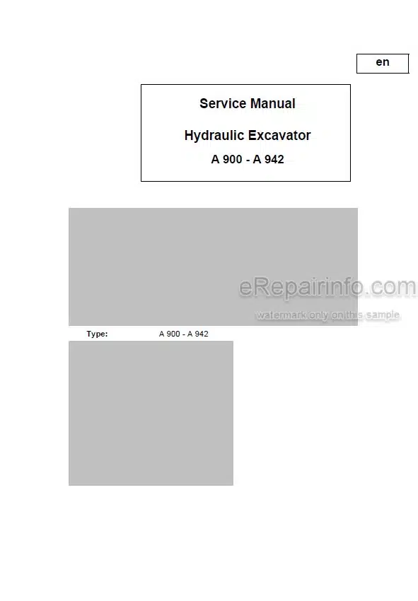 Photo 5 - Liebherr A900 A902 A912 A922 A942 Service Manual Excavator