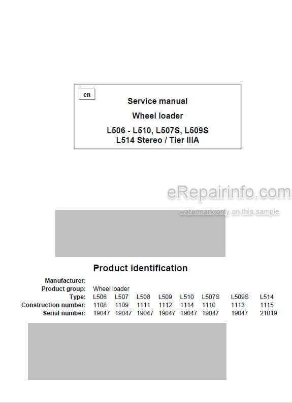 Photo 4 - Liebherr L506 L507 L508 L509 L510 L507S L509S L514 Stereo Tier IIIA Service Manual Wheel Loader