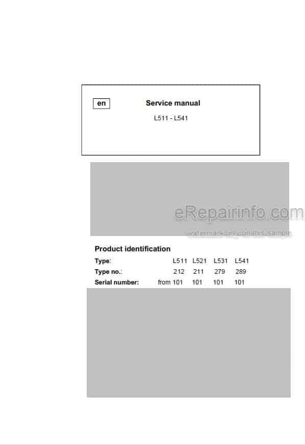 Photo 4 - Liebherr L511 L521 L531 L541 Service Manual Wheel Loader