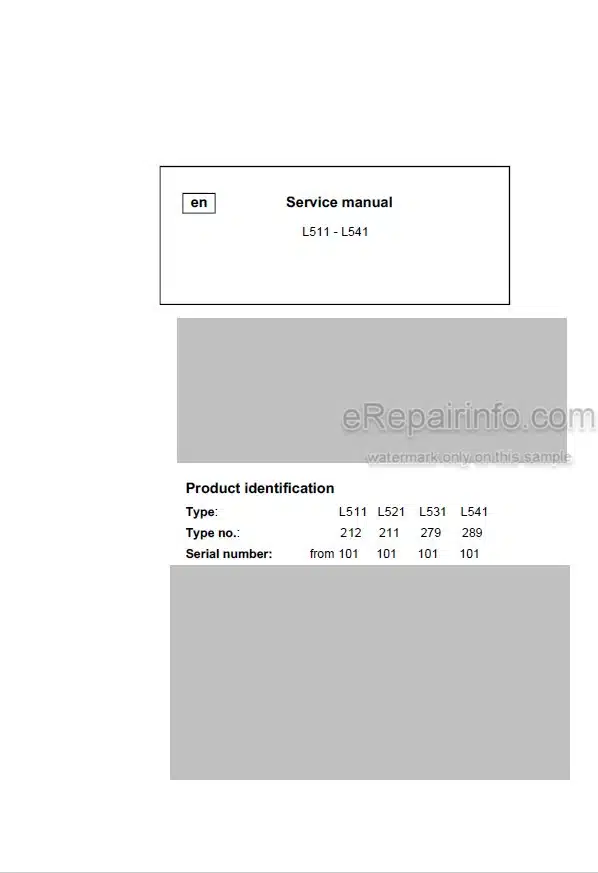 Photo 4 - Liebherr L511 L521 L531 L541 Service Manual Wheel Loader