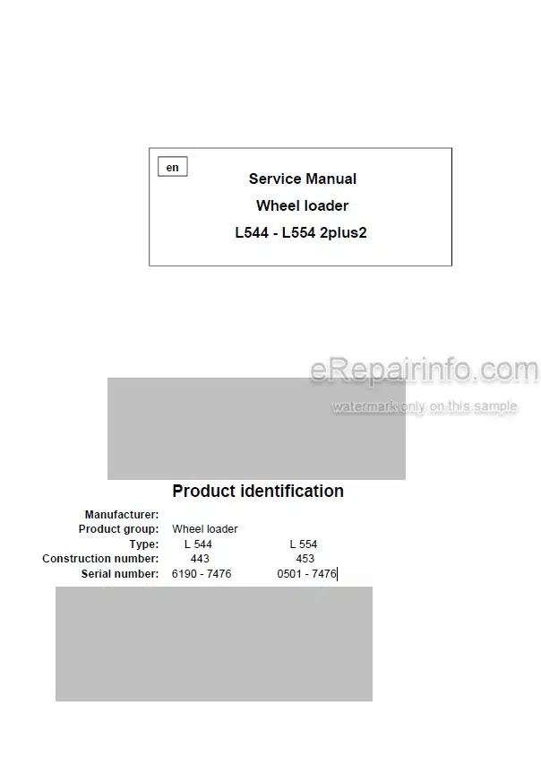 Photo 5 - Liebherr L544 L554 2PLUS2 Service Manual Wheel Loader