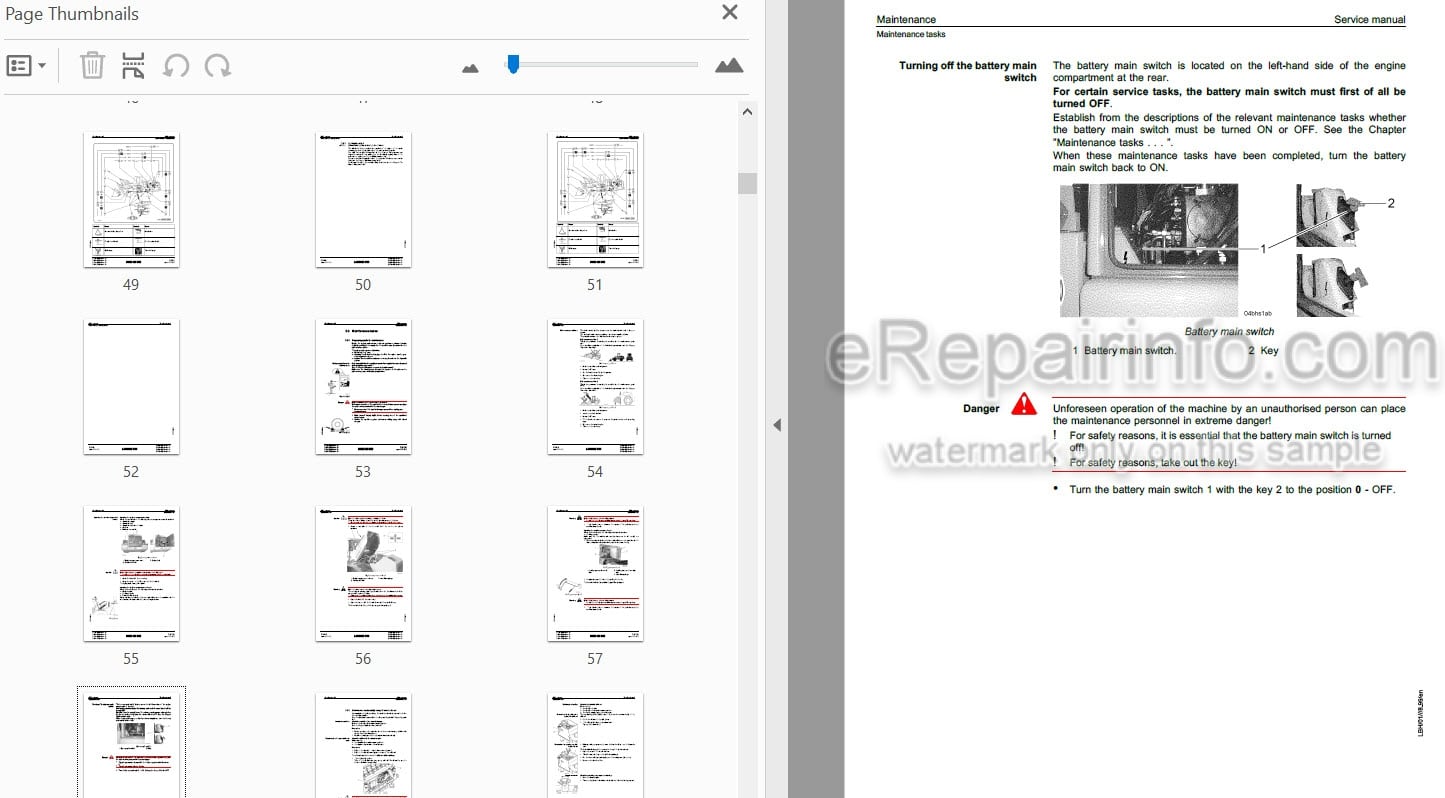 Photo 4 - Liebherr L544 L554 L564 L574 Service Manual Wheel Loader