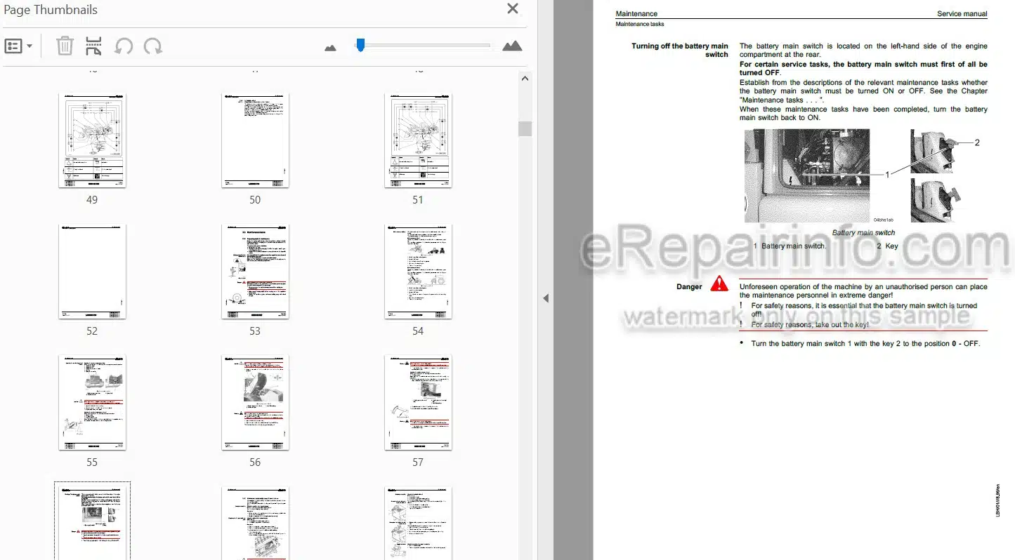 Photo 4 - Liebherr L544 L554 L564 L574 Service Manual Wheel Loader