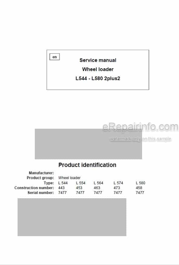 Photo 5 - Liebherr L544 L554 L564 L574 L580 2PLUS2 Service Manual Wheel Loader