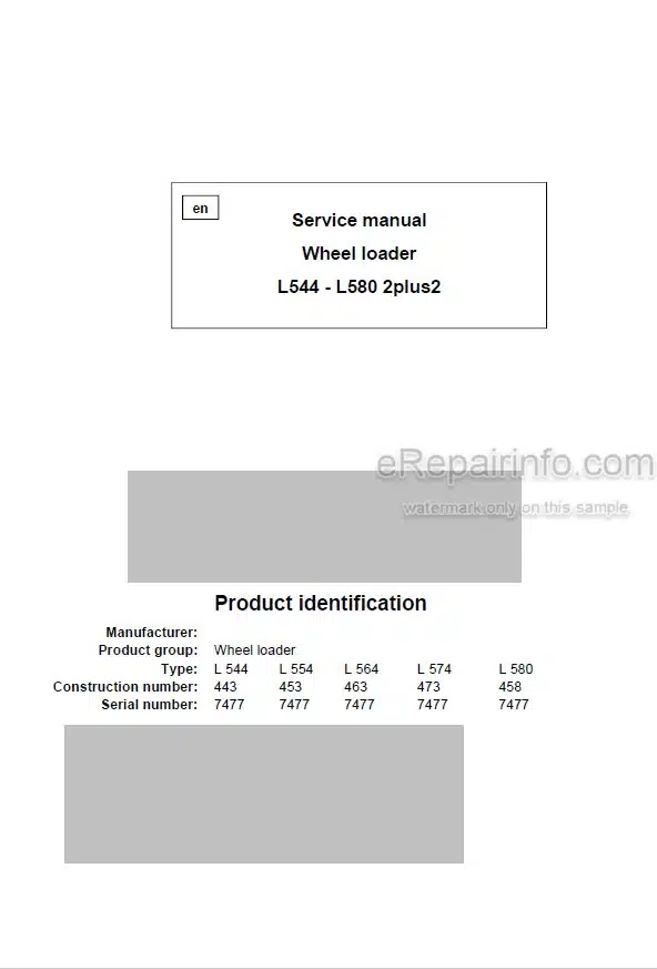 Photo 5 - Liebherr L544 L554 L564 L574 L580 2PLUS2 Service Manual Wheel Loader