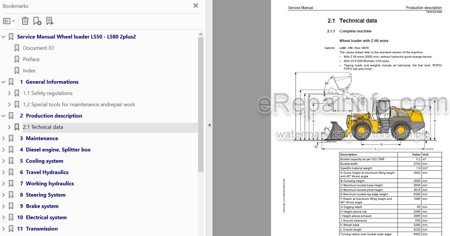 Photo 3 - Liebherr L550 L556 L566 L576 L580 2PLUS2 Service Manual Wheel Loader