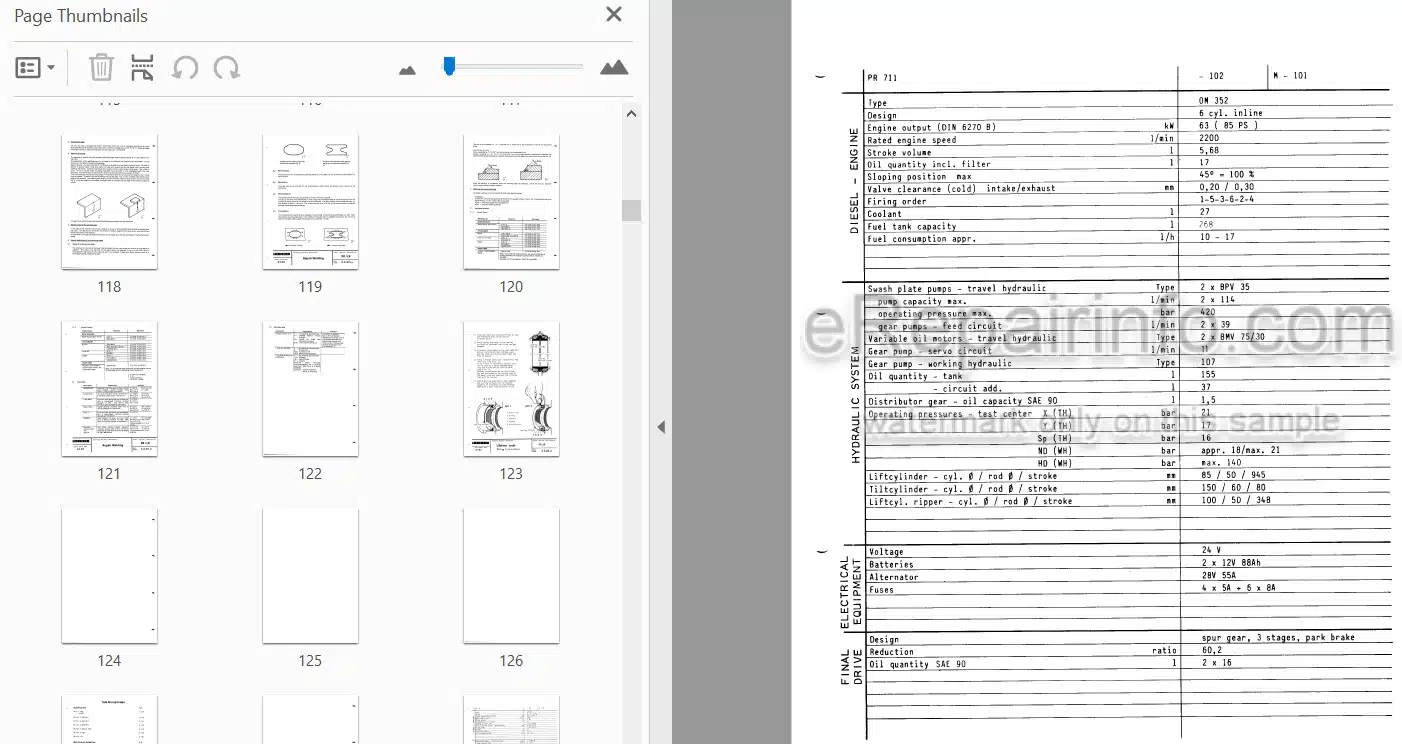 Photo 4 - Liebherr PR711 PR721C PR731C PR741C PR751 Repair Manual Crawler Loader
