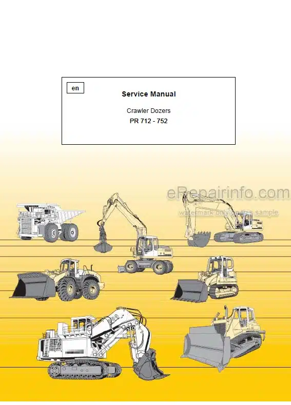 Photo 4 - Liebherr PR712 PR712B PR722 PR722B PR732 PR732B PR742 PR742B PR752 2 Litronic Service Manual Crawler Dozer