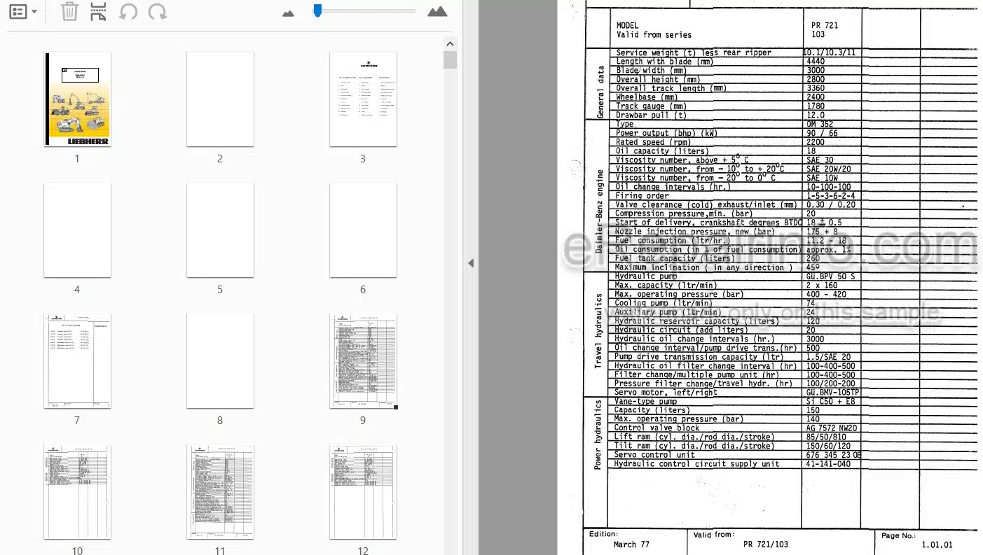 Photo 5 - Liebherr PR721 PR731 PR741 Service Manual Crawler Dozer