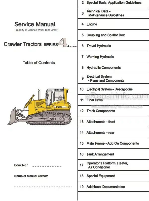 Photo 5 - Liebherr PR724 PR734 PR744 PR754 PR764 Series 4 Litronic Service Manual Crawler Dozer