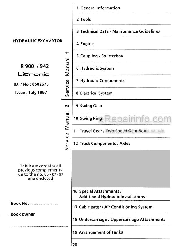 Photo 4 - Liebherr R900 R902 R912 R922 R932 R942 Litronic Service Manual Hydraulic Excavator