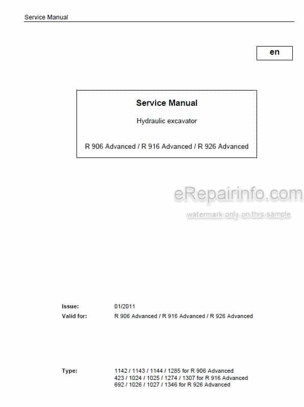 Photo 5 - Liebherr R906 R916 R926 Advanced Service Manual Hydraulic Excavator