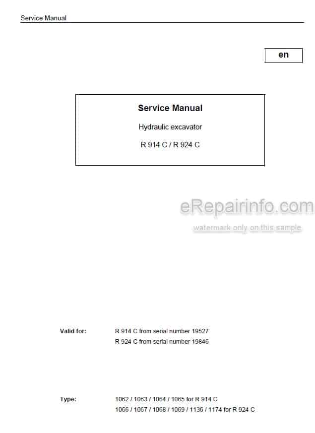 Photo 4 - Liebherr R914C R924C Service Manual Hydraulic Excavator