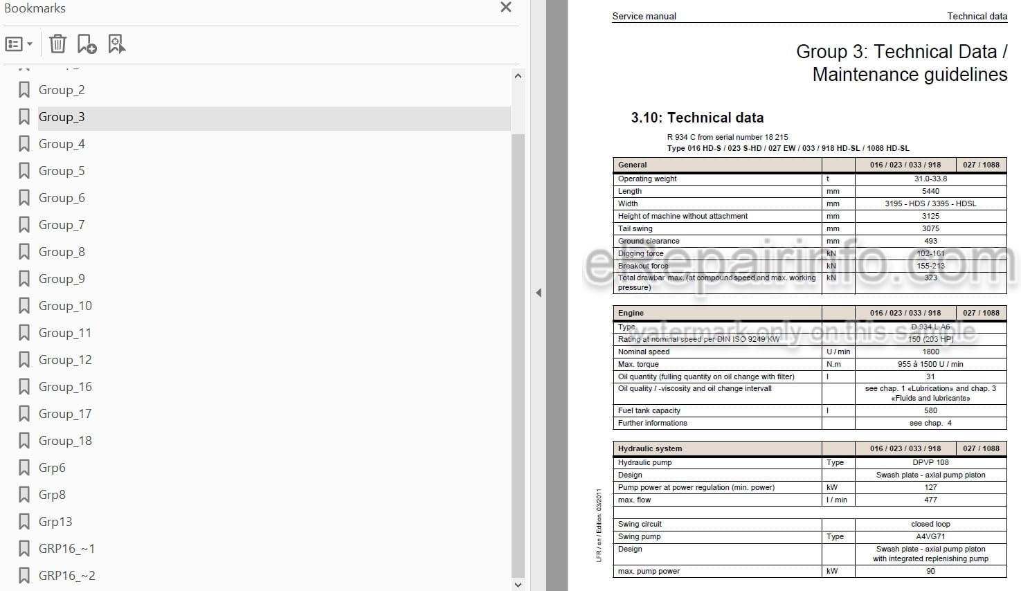 Photo 4 - Liebherr R934С R944С R954С Service Manual Hydraulic Excavator