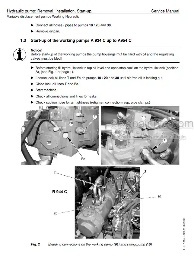 Photo 8 - Liebherr R934С R944С R954С Service Manual Hydraulic Excavator