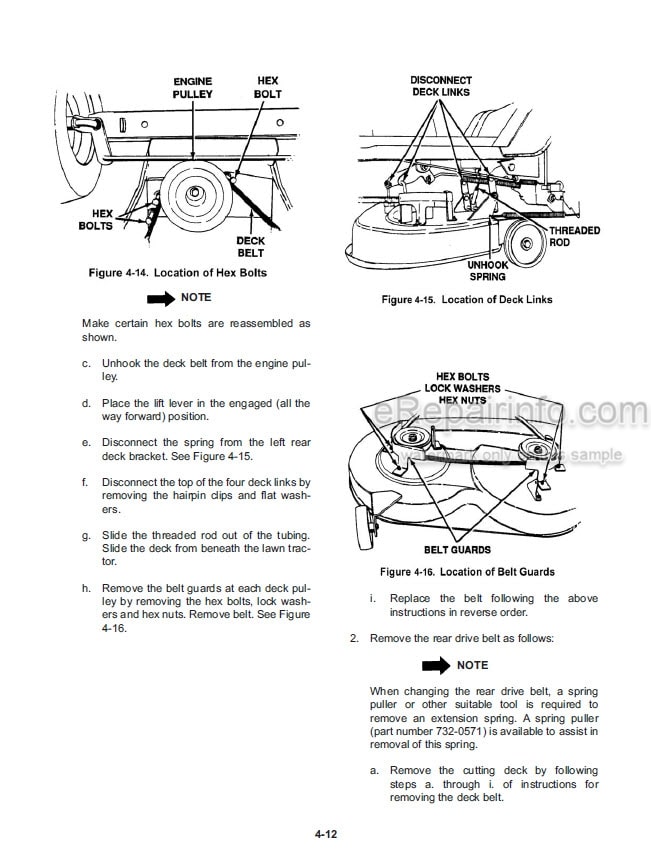 Photo 5 - MTD 600 700 800 900 Series Repair Manual Lawn And Garden Tractor 770-10578
