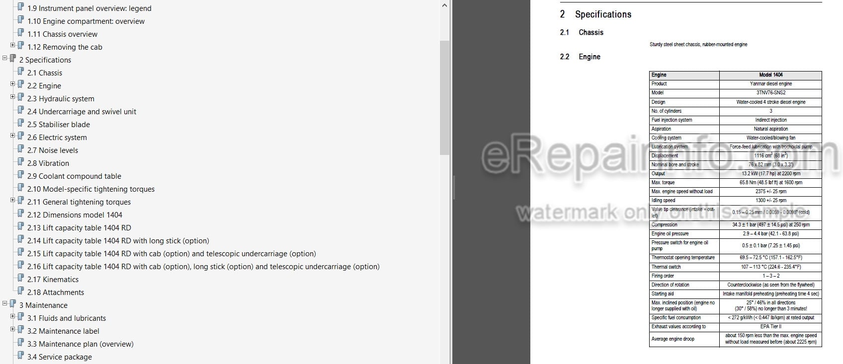 Photo 3 - Neuson 1404 Service Manual Compact Excavator 1000166693