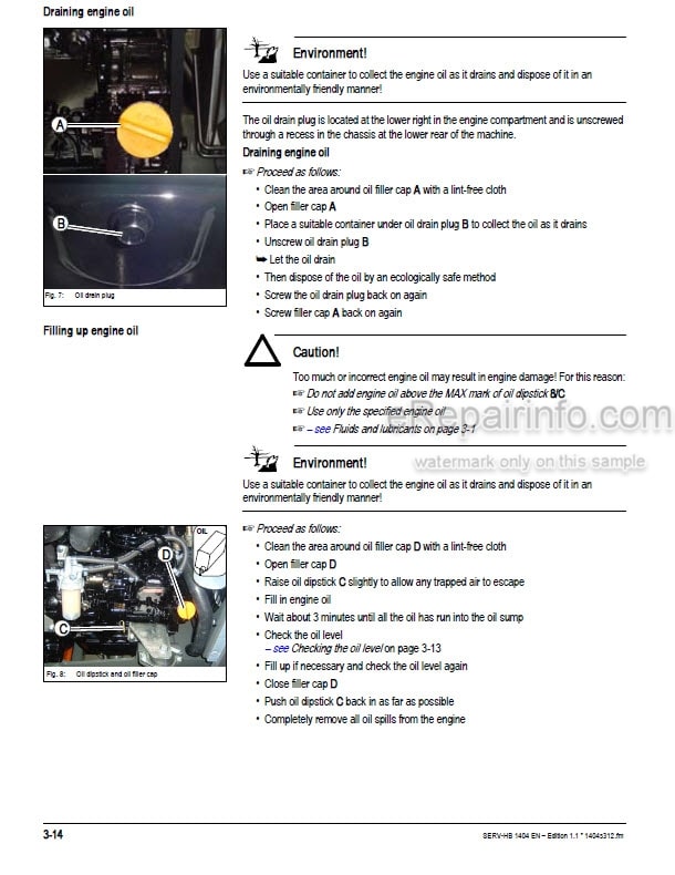 Photo 9 - Neuson 1404 Service Manual Compact Excavator 1000166693