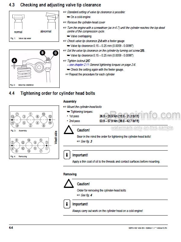Photo 6 - Neuson 1404 Service Manual Compact Excavator 1000166693