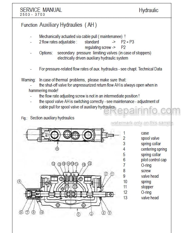 Photo 6 - Neuson 2503 3003 3503 3703 Repair Manual Compact Excavator 1000081433