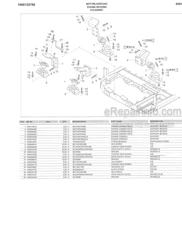 Photo 14 - Neuson 6502 Parts Catalog Excavator 1000126714