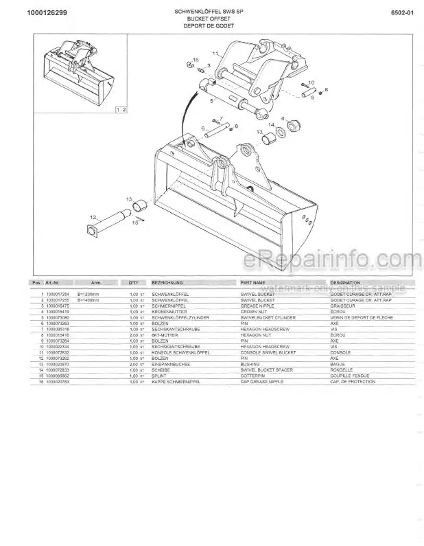 Photo 5 - Neuson 6502 Parts Catalog Excavator 1000126714
