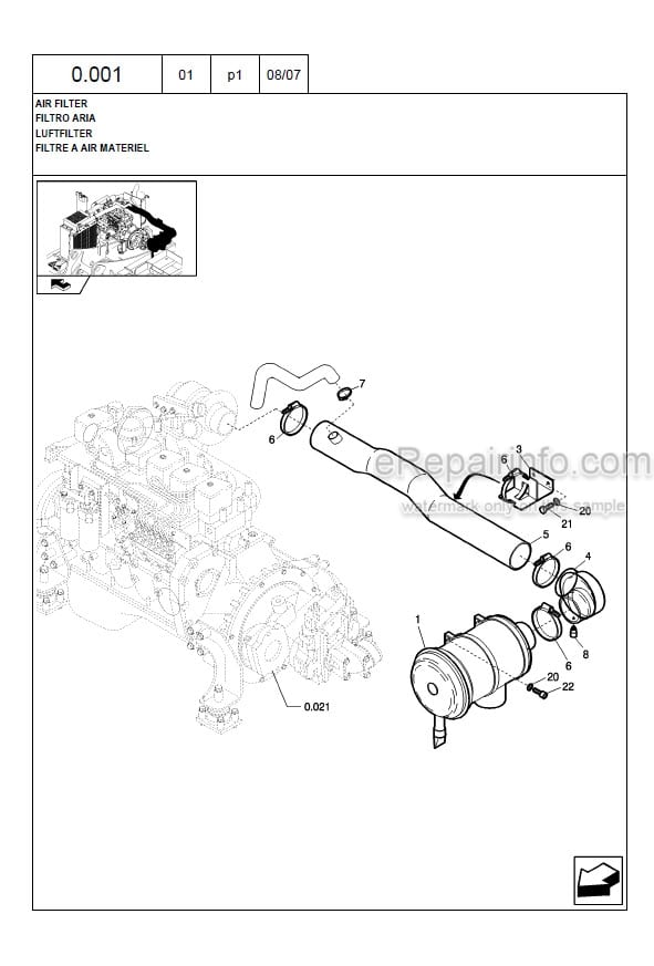 Photo 4 - New Holland MH5.6 Tier 3 Parts Catalog Wheel Excavator