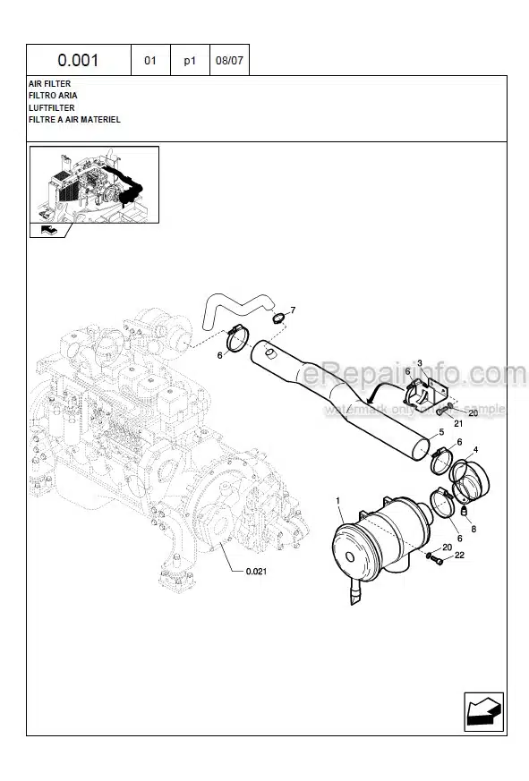 Photo 6 - New Holland MH6.6 Tier 3 Parts Catalog Wheel Excavator