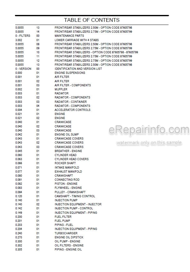 Photo 4 - New Holland MH6.6 Tier 3 Parts Catalog Wheel Excavator