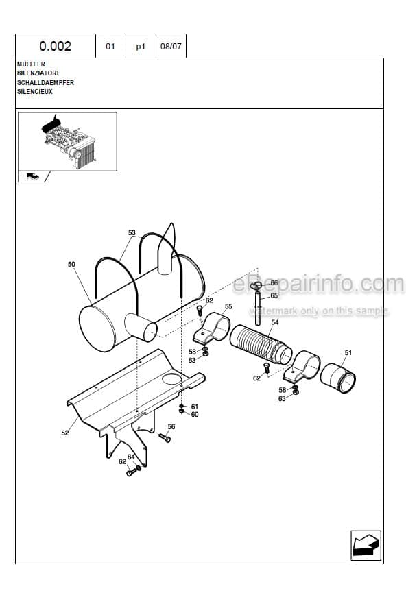 Photo 1 - New Holland MH6.6 Tier 3 Parts Catalog Wheel Excavator