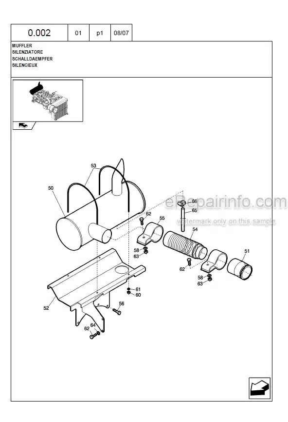 Photo 7 - New Holland MH5.6 Tier 3 Parts Catalog Wheel Excavator