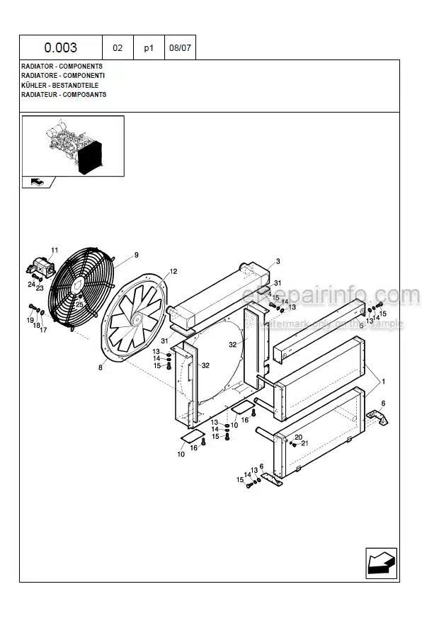 Photo 1 - New Holland MH8.6 Tier 3 Parts Catalog Wheel Excavator