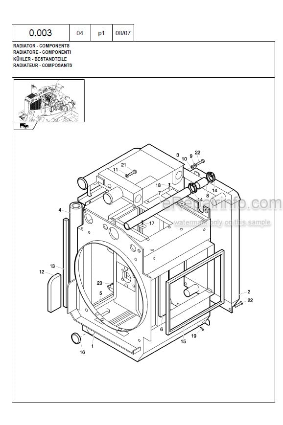 Photo 5 - New Holland MH Plus Tier 3 Parts Catalog Wheel Excavator