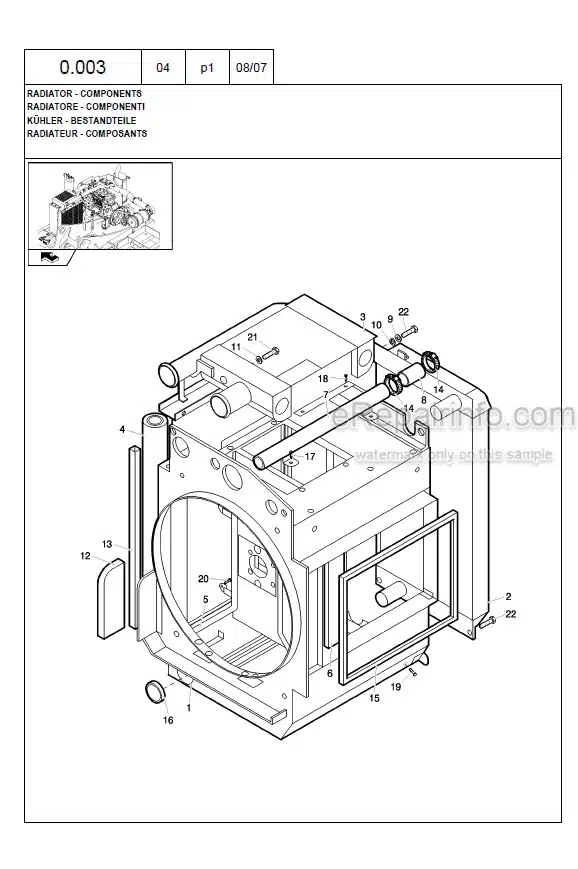 Photo 4 - New Holland MH Plus Tier 3 Parts Catalog Wheel Excavator