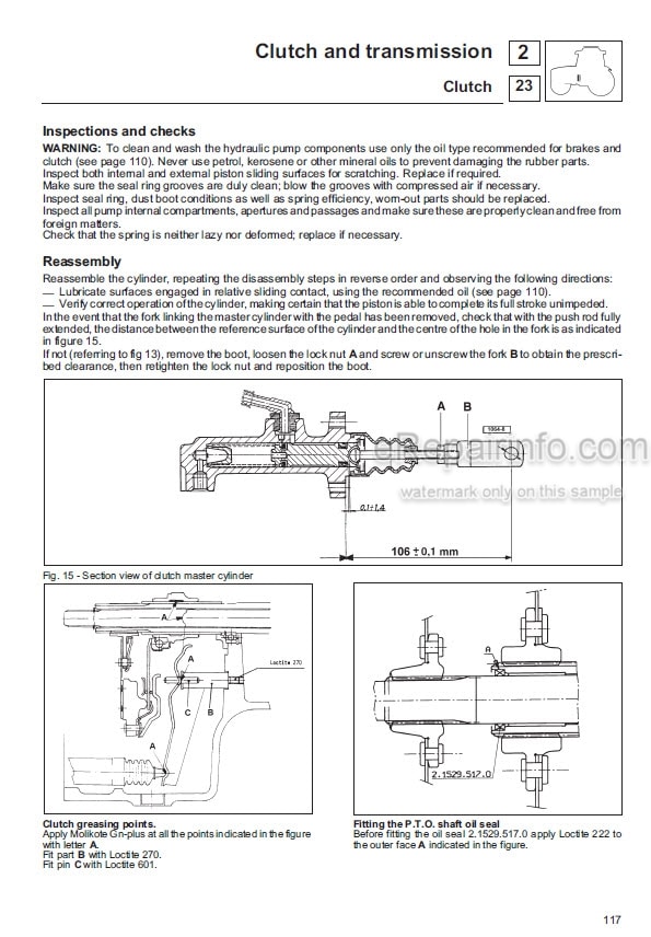 Photo 3 - Same Dorado 55 60 65 70 75 85 Workshop Manual Tractor 307.1064.3.0