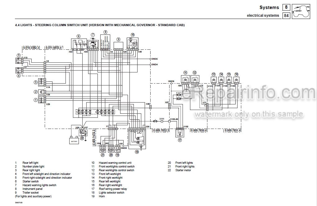Photo 6 - Same Dorado 55 60 65 70 75 85 Workshop Manual Tractor 307.1064.3.0