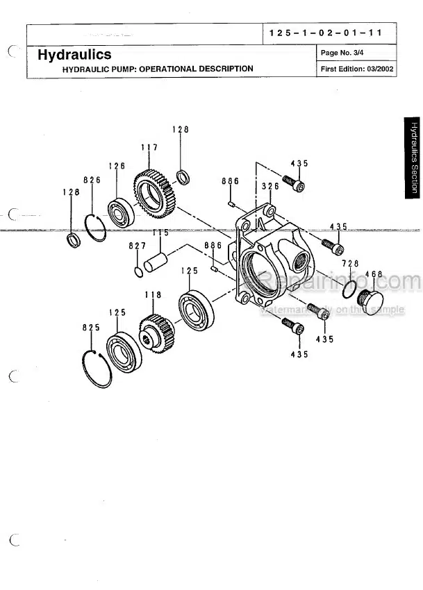 Photo 11 - Sumitomo SH125X-3 SH135X-3 Repair Manual Hydraulic Excavator